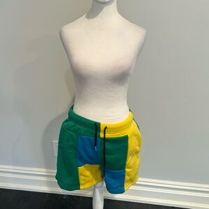 Green Blue Yellow Design Comfy Shorts